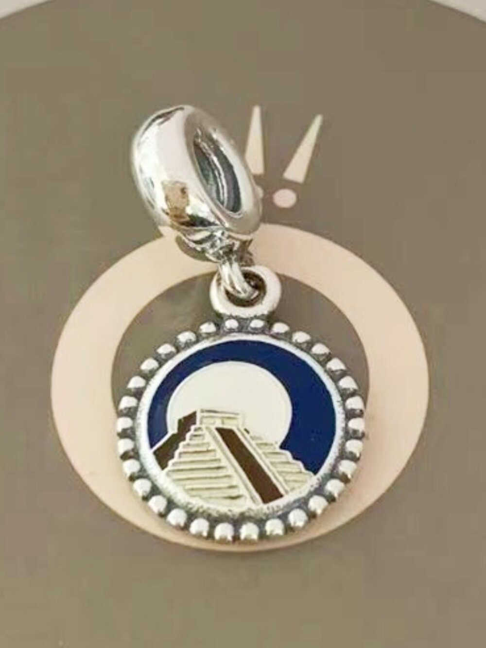 Pandora Cozumel  Mayan Ruins Charm Travel Pendant/Exclusive Enamel Dangle Charm